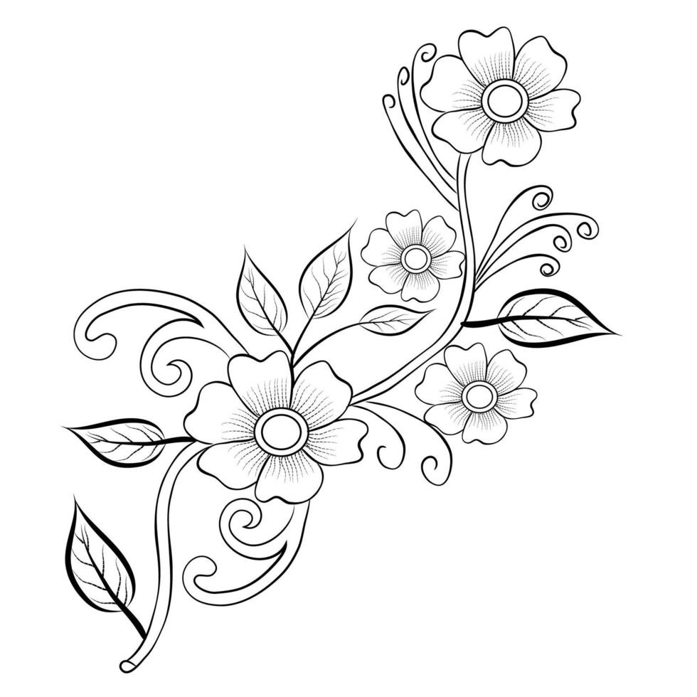 Floral Woman Design Personalised Line Drawing Frame-saigonsouth.com.vn