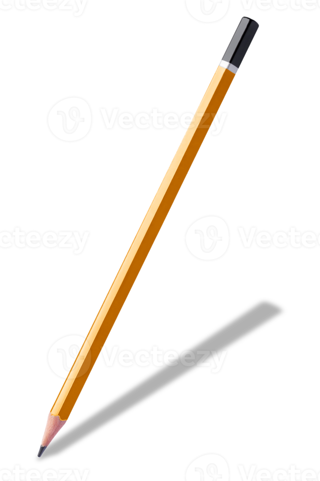 geel potlood geïsoleerd Aan transparant achtergrond. schrijfbehoeften png