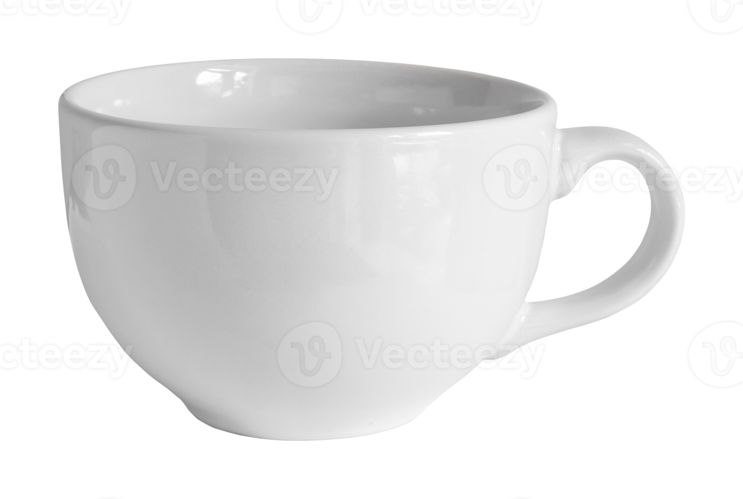 blanco café taza, cerámico taza, aislado en transparente fondo, uno taza png