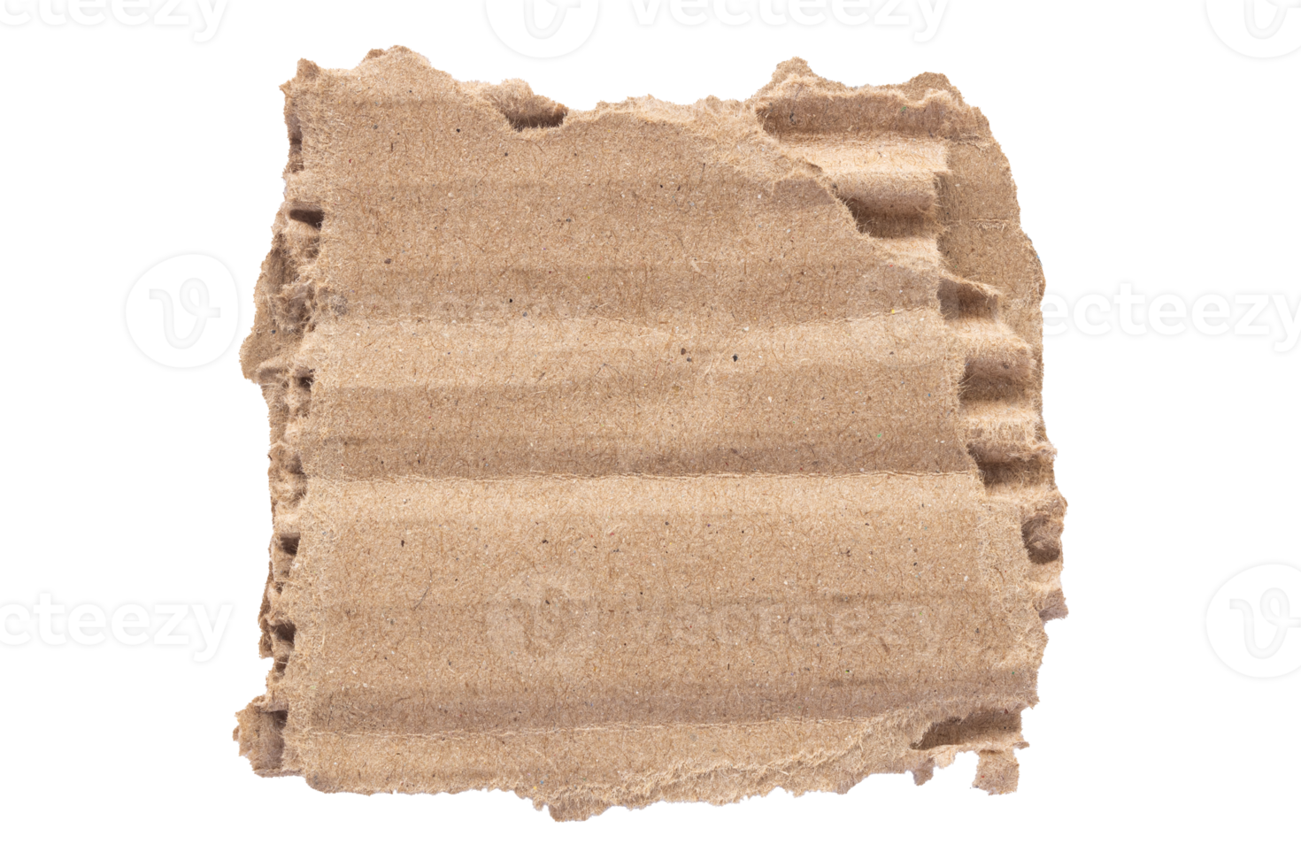 brown cardboard with crumpled and torn pattern isolated on transparent background.png png