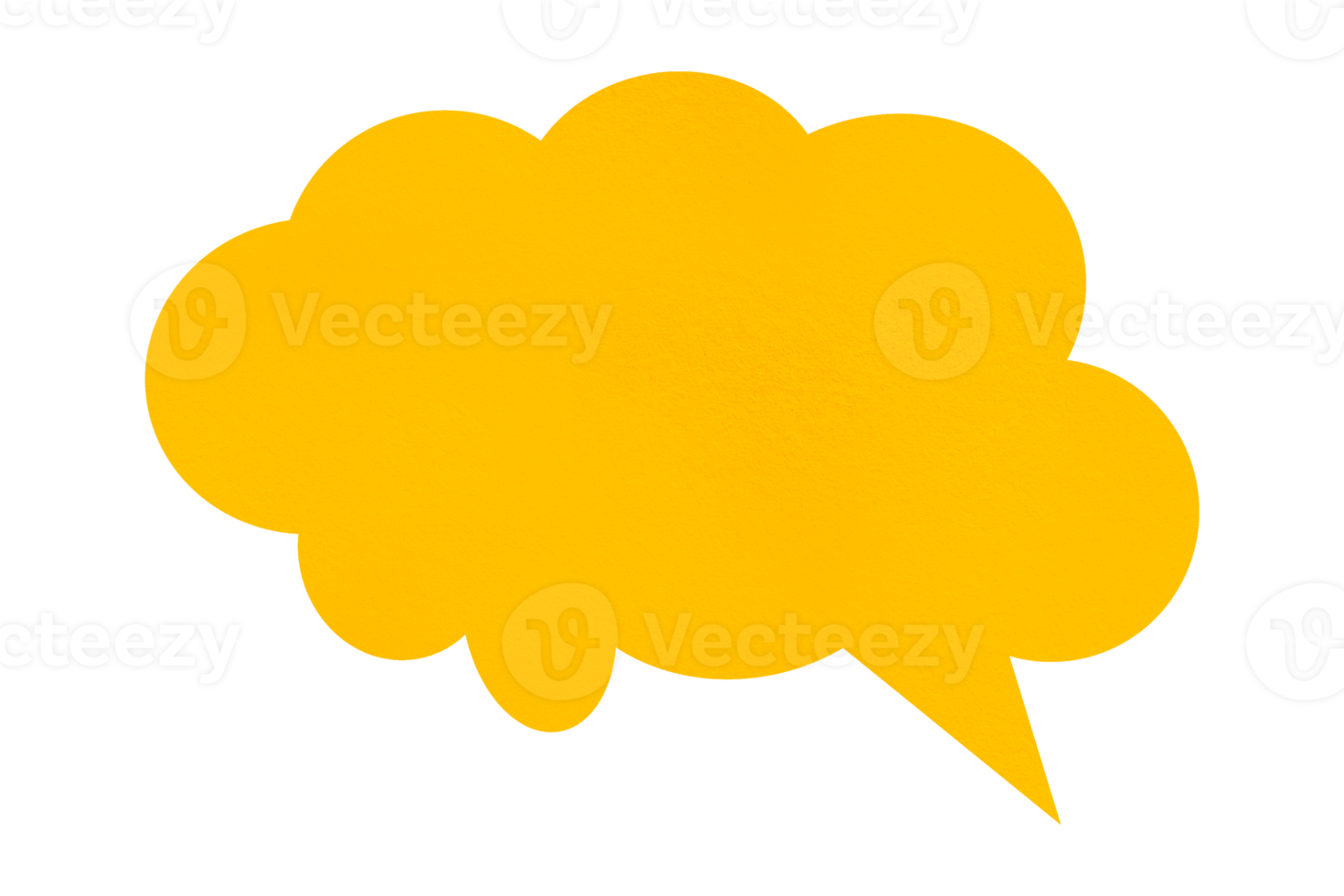 yellow paper clouds speech bubble image isolated on transparent background communication bubbles png