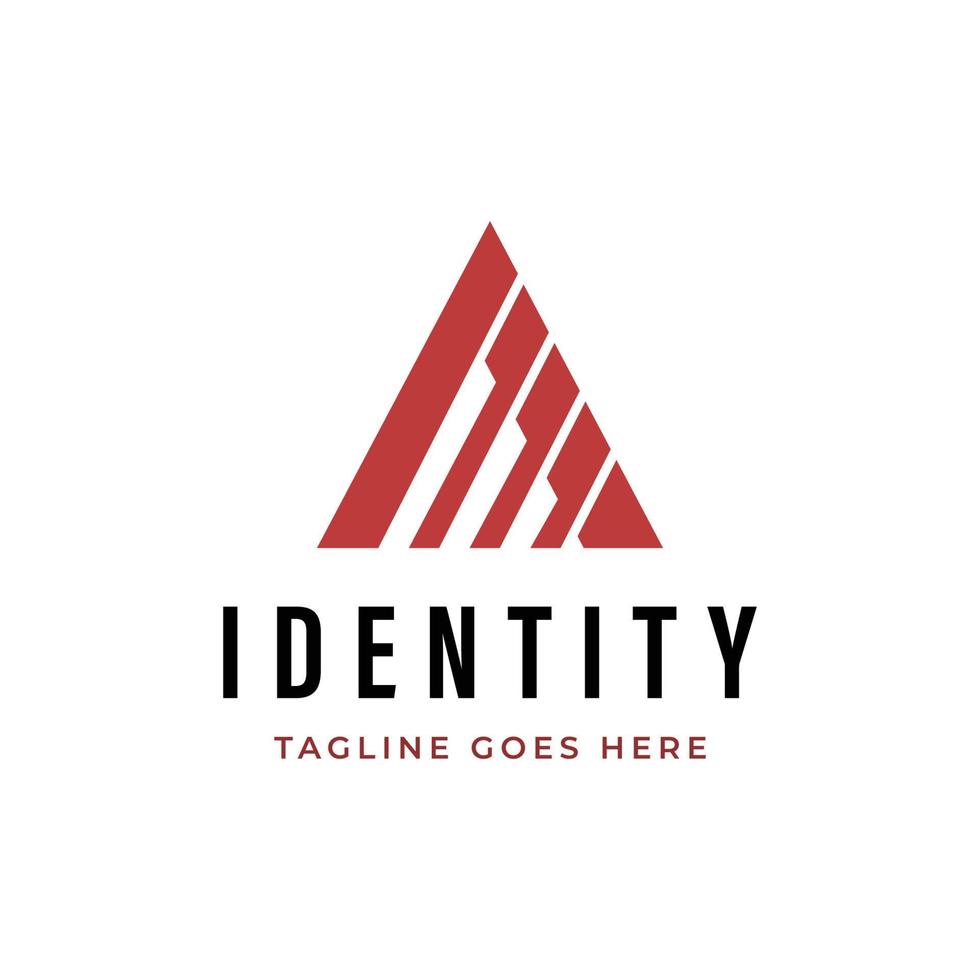 A letter logo with sharp lines and modern minimalism vector