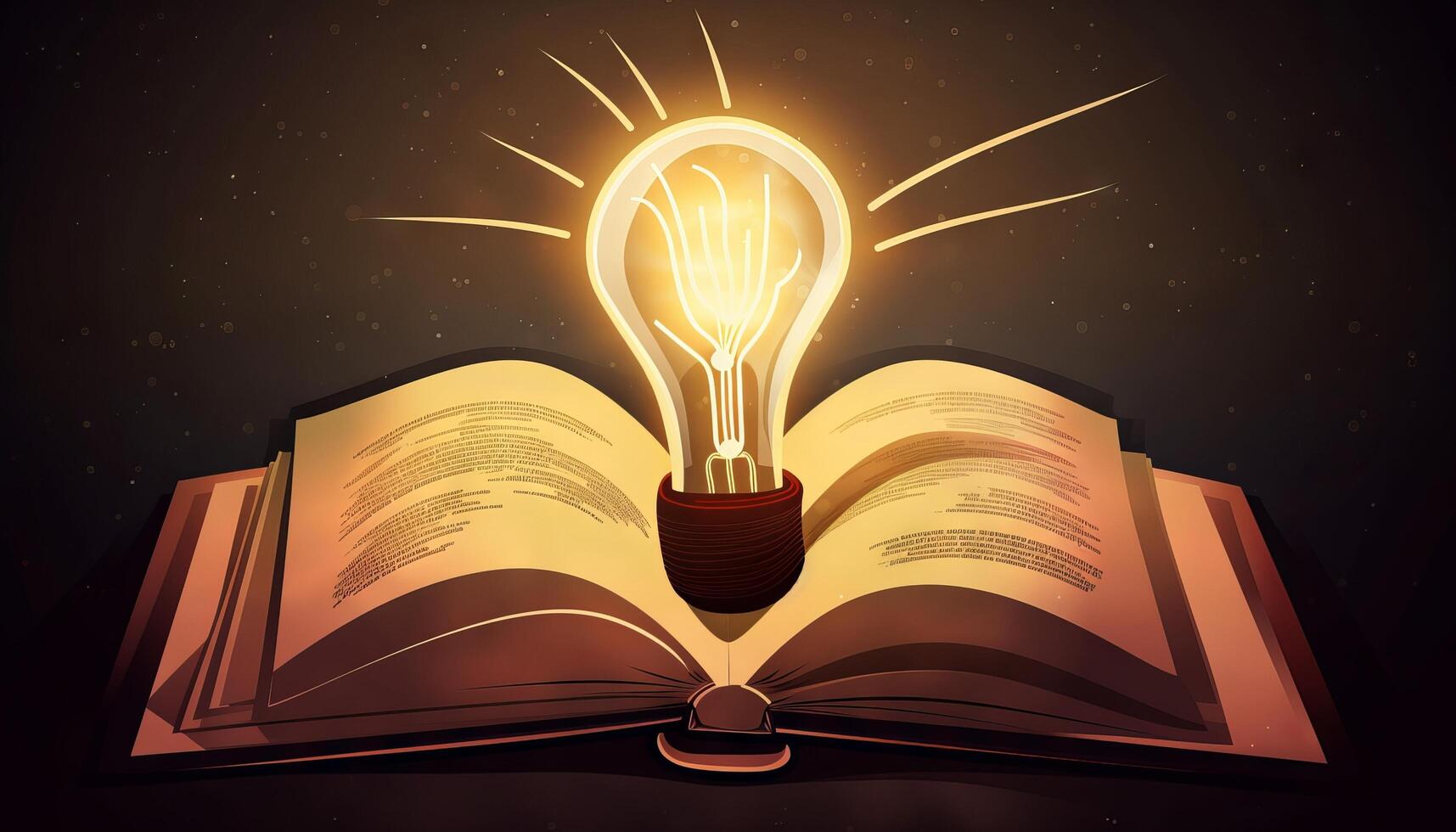 book and lightbulb icon glowing together, symbolizing the enlightening and transformative effects of education. photo