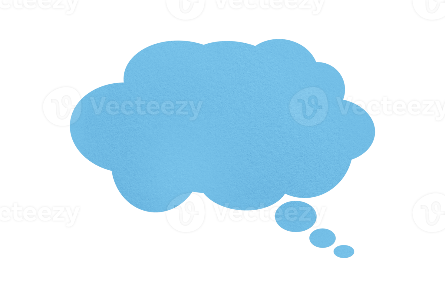 cloud blue paper speech bubble image isolated on transparent background Communication bubbles png