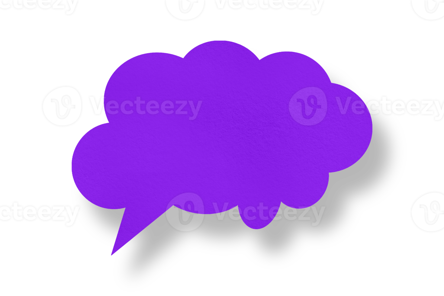 purple paper clouds and shadows speech bubble image isolated on transparent background Communication bubbles png