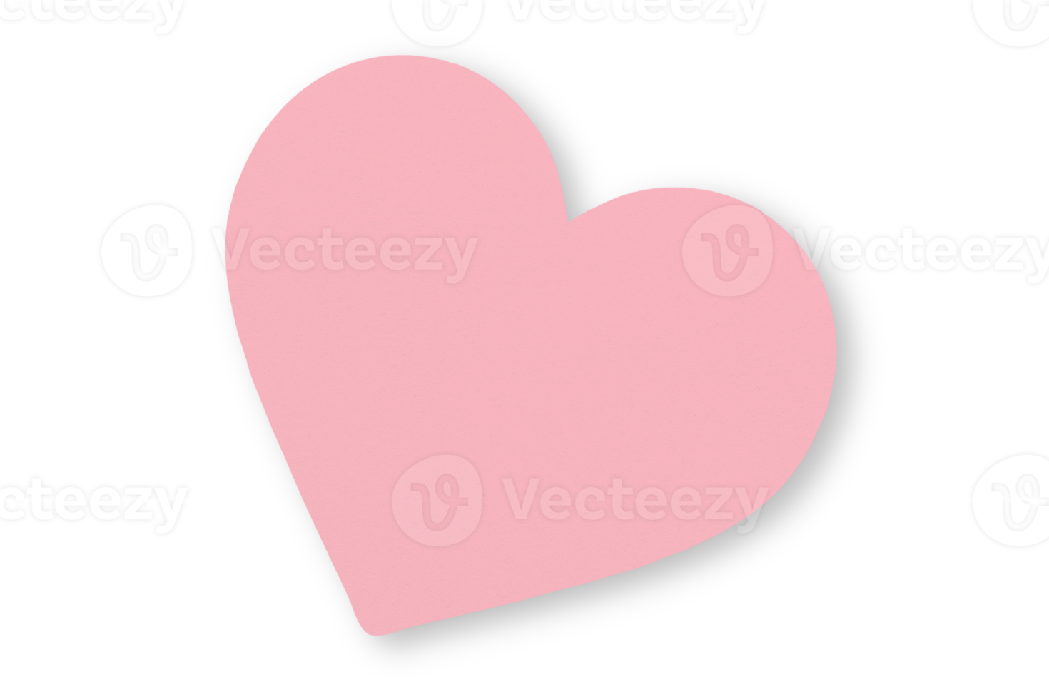 Rosa Papier Schnitt im Herz gestalten isoliert auf transparent Hintergrund. Valentinstag Tag Festival png