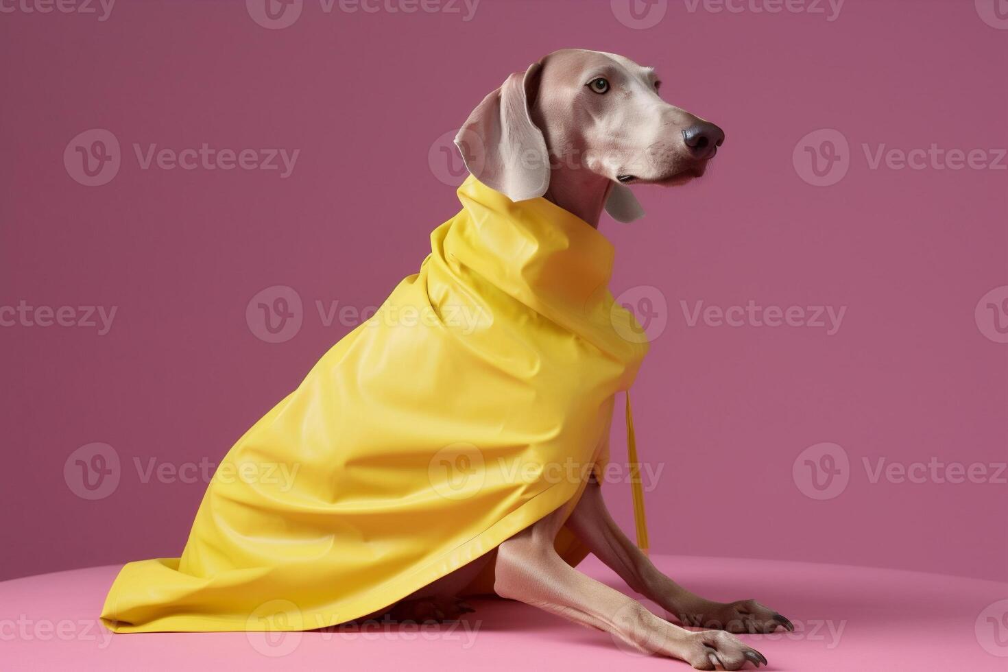 Weimaraner dog in futuristic style photo