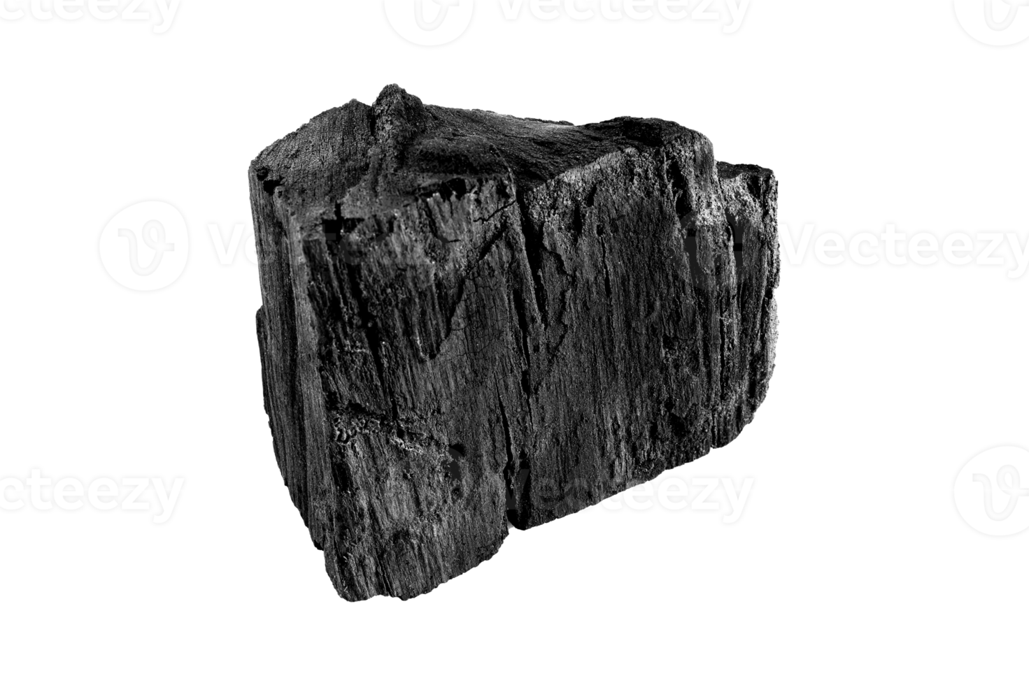 Black charcoal isolated on transparent background.png png