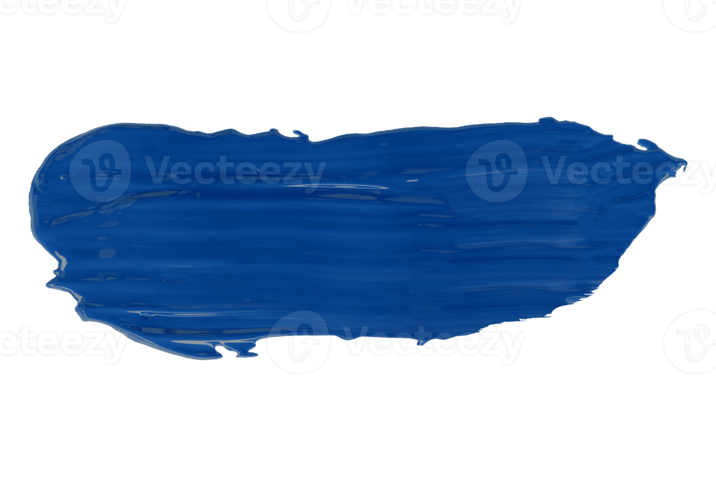 glänzend Blau Bürste isoliert auf transparent Hintergrund Blau Aquarell png