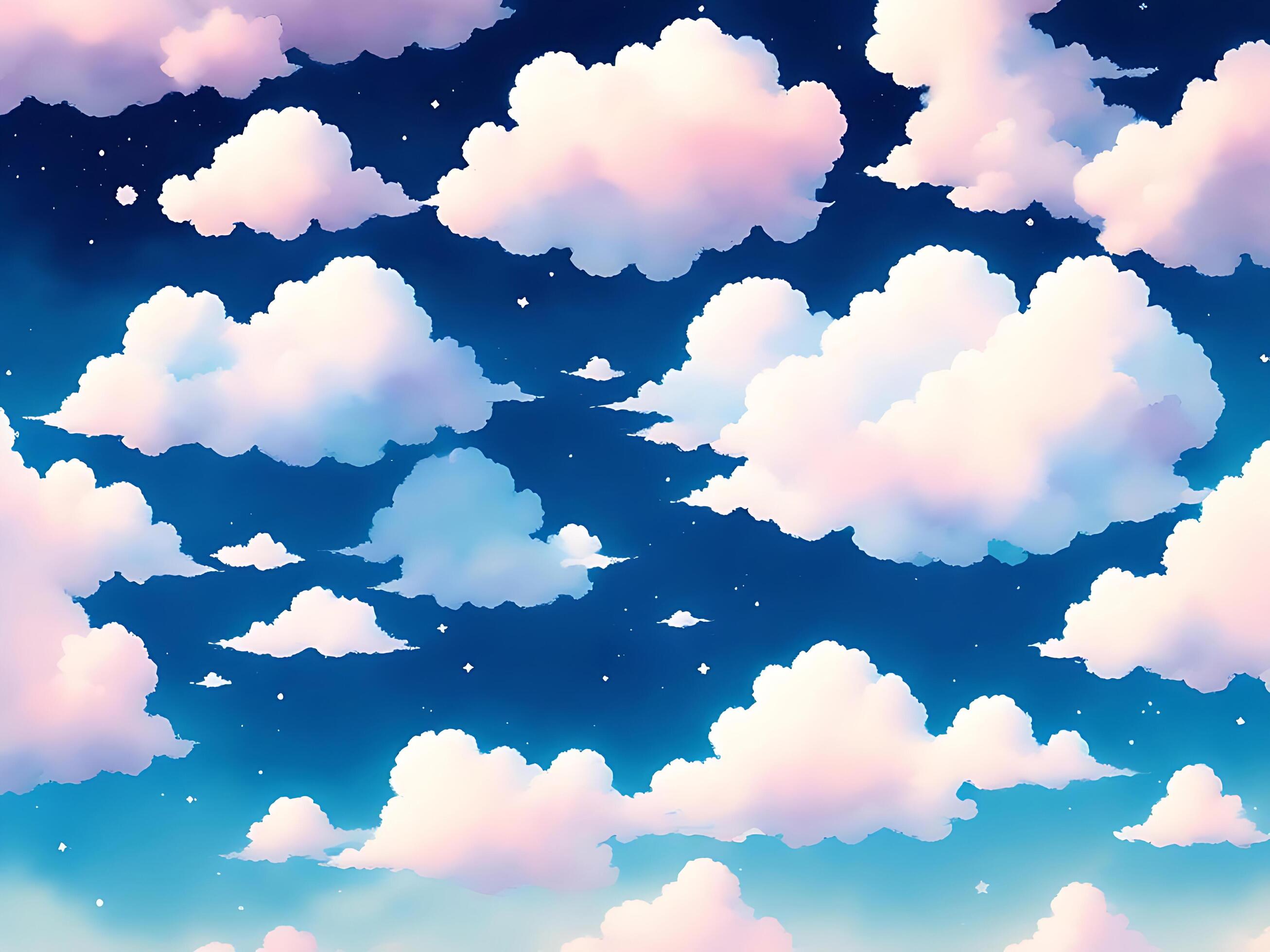 HD wallpaper anime clouds scenic cloud  sky low angle view nature no  people  Wallpaper Flare