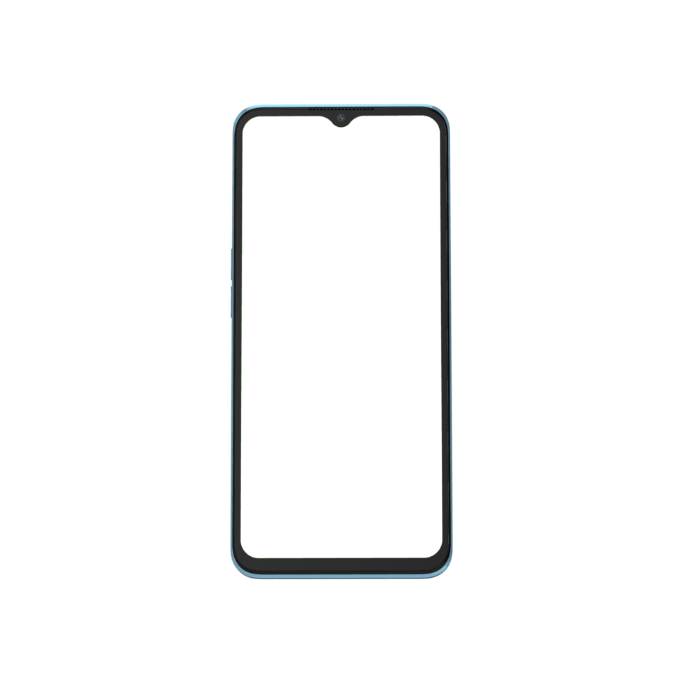 Front View of a Transparent Phone png