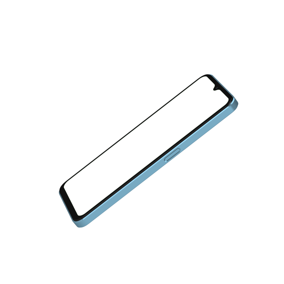 lado ver de un azul transparente teléfono png