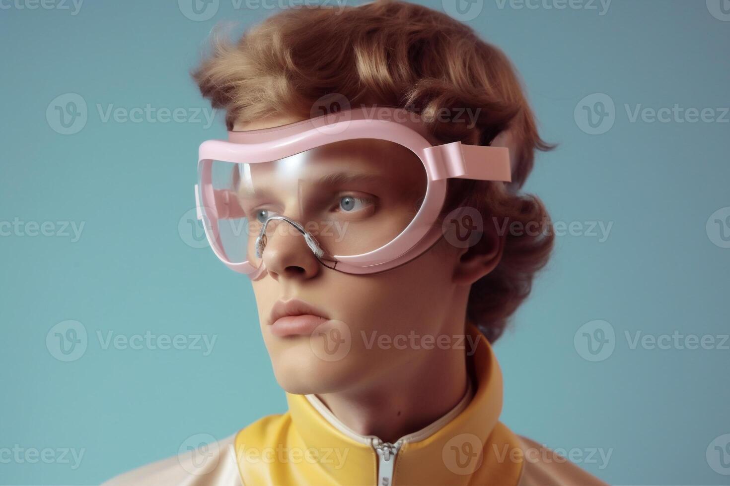 man in futuristic style photo