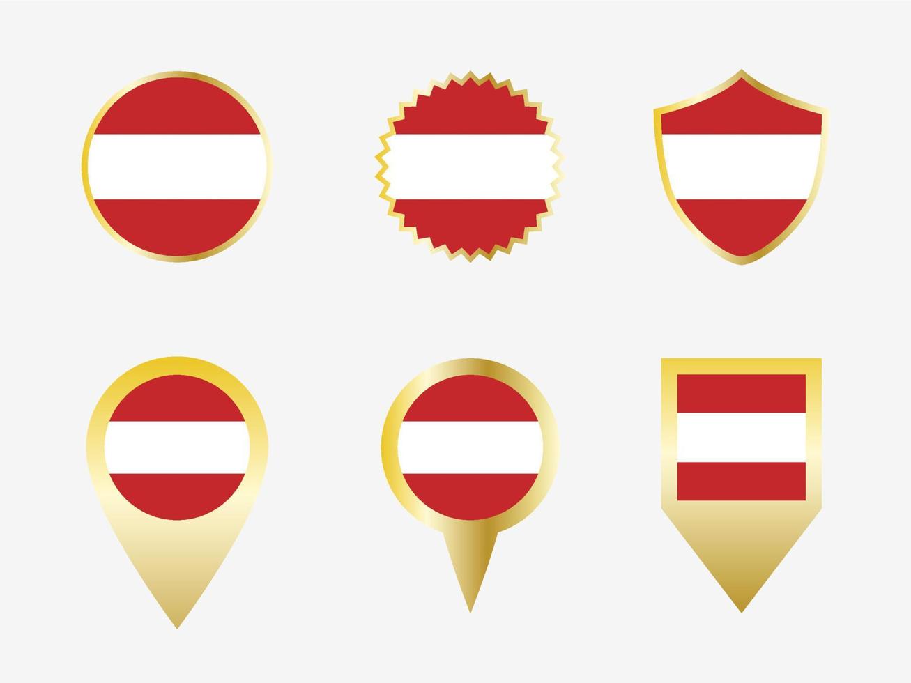 Vector flag set of Austria.