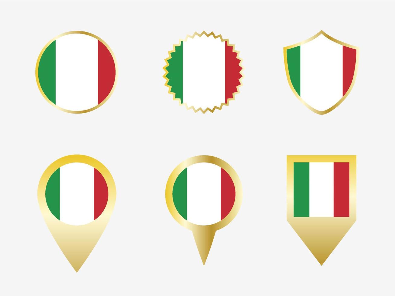 Vector flag set of Italy.