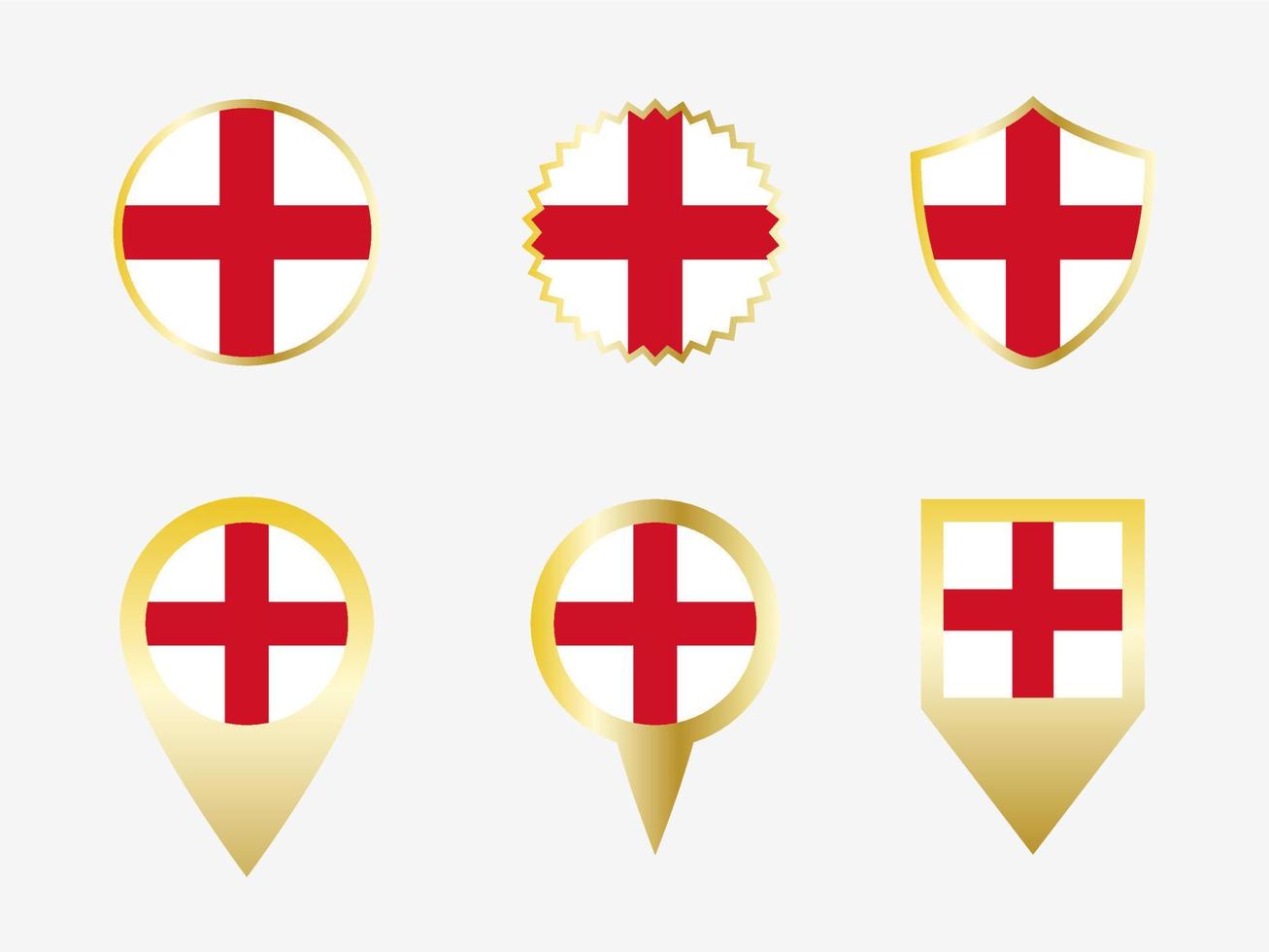 Vector flag set of England.