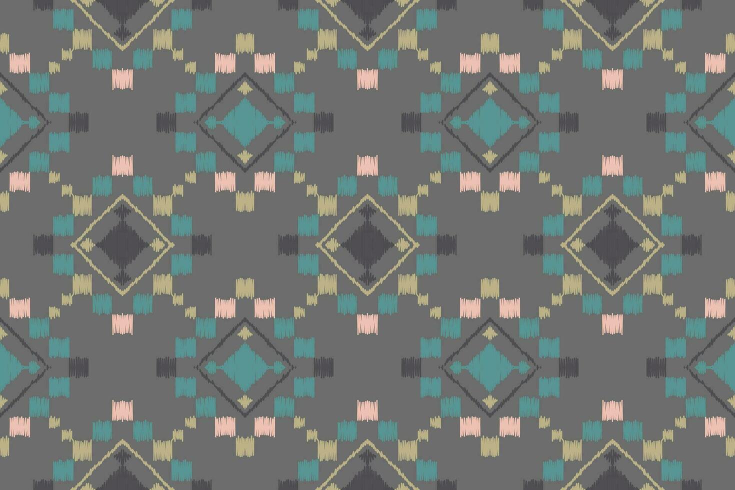 Ikat Seamless, Motif Ikat Aztec Folk Embroidery, Mexican Aztec Geometric Rhombus Art Ornament Print. Digital File Design for Print Texture,fabric,saree,sari,carpet,rug,batik vector