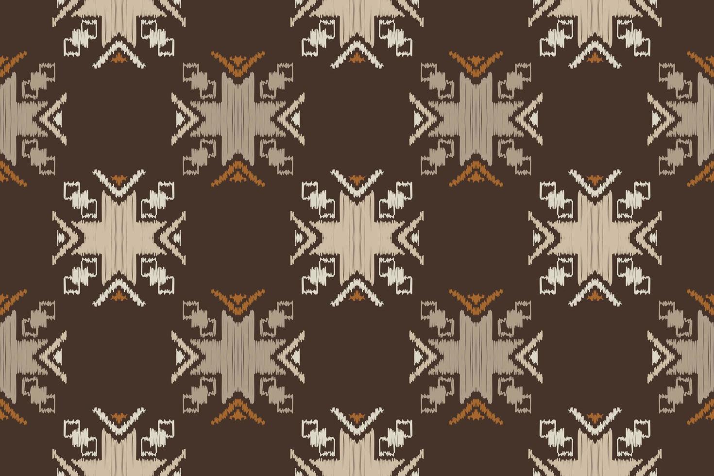 Ikat Design, Motif Ikat Aztec Folk Embroidery, Oriental Ethnic Geometry Ikat Seamless Pattern Traditional. Digital File Design for Print Texture,fabric,saree,sari,carpet,rug,batik vector