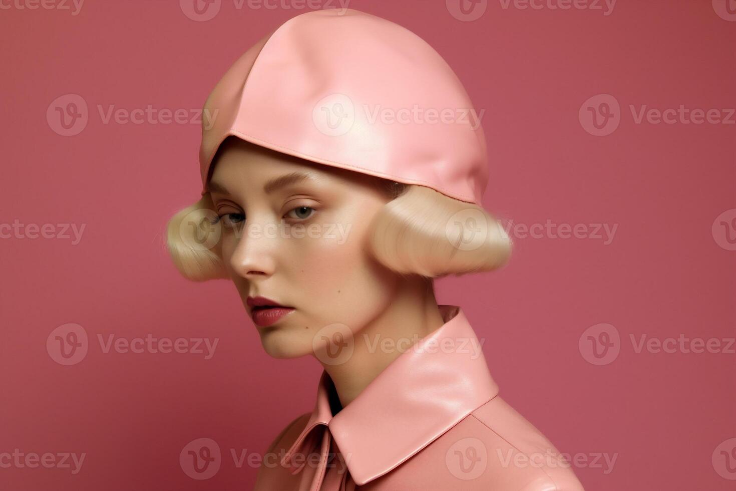 woman in vintage style photo