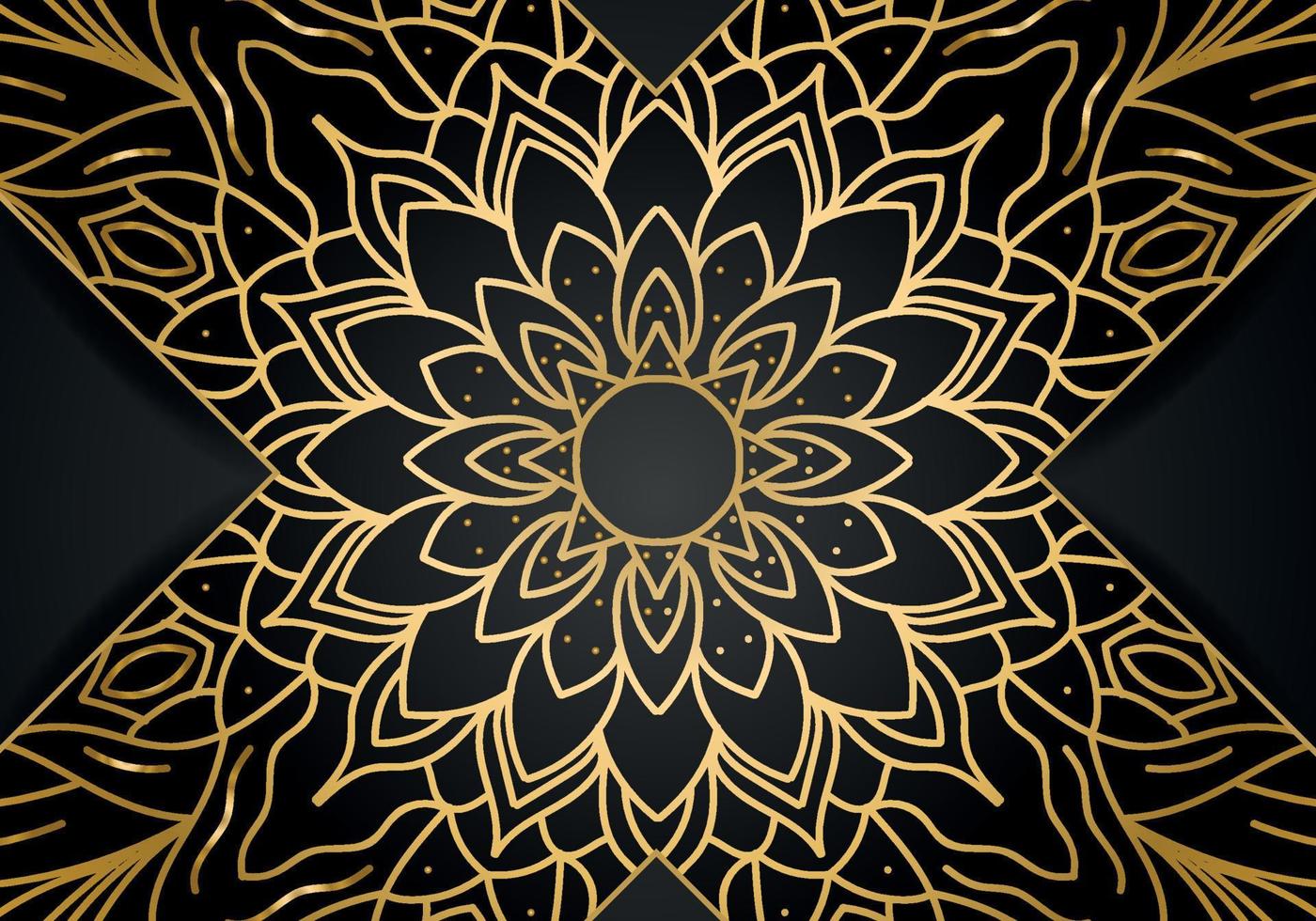 Luxury vector mandala background design with golden color pattern. Vector ornamental mandala design.