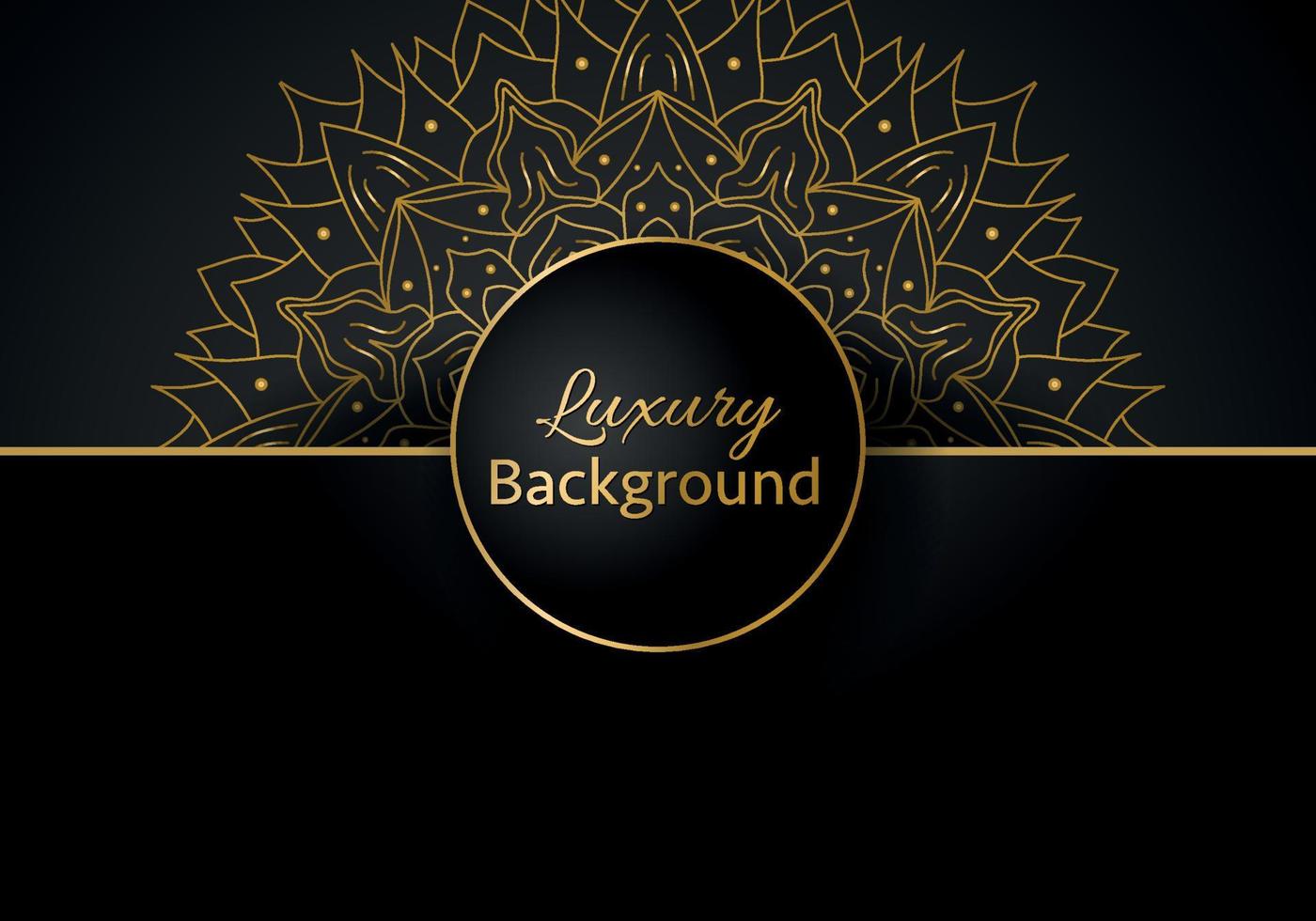 Luxury vector mandala background design with golden color pattern. Vector ornamental mandala design.