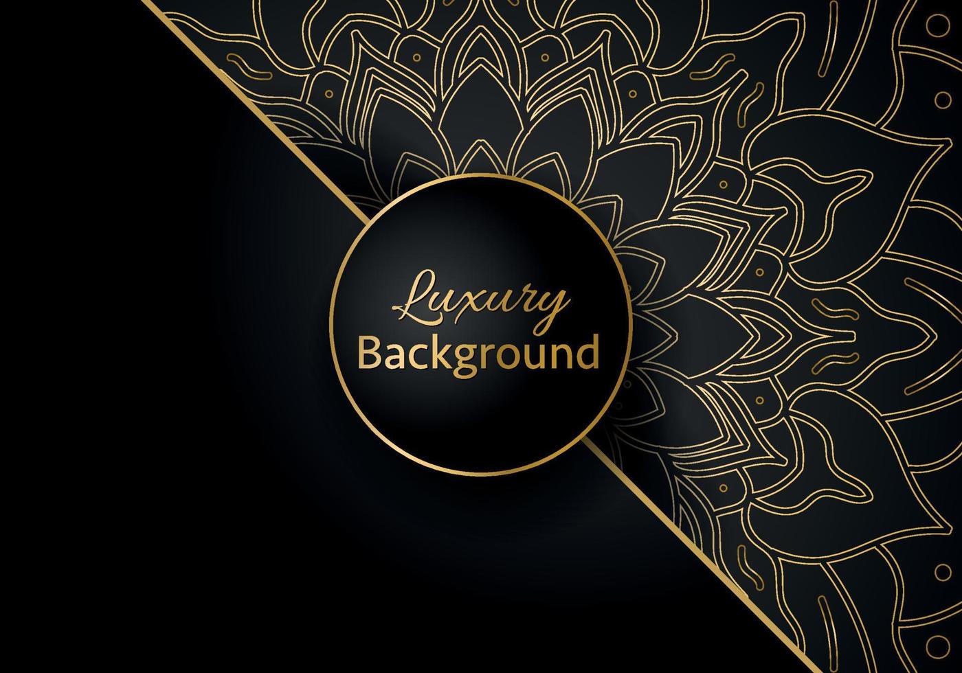 Luxury vector mandala background design with golden color pattern. Vector ornamental mandala design.