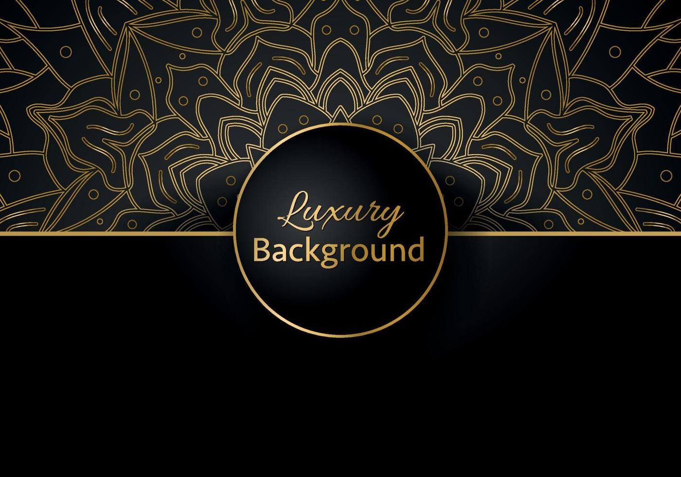 Luxury vector mandala background design with golden color pattern. Vector ornamental mandala design.