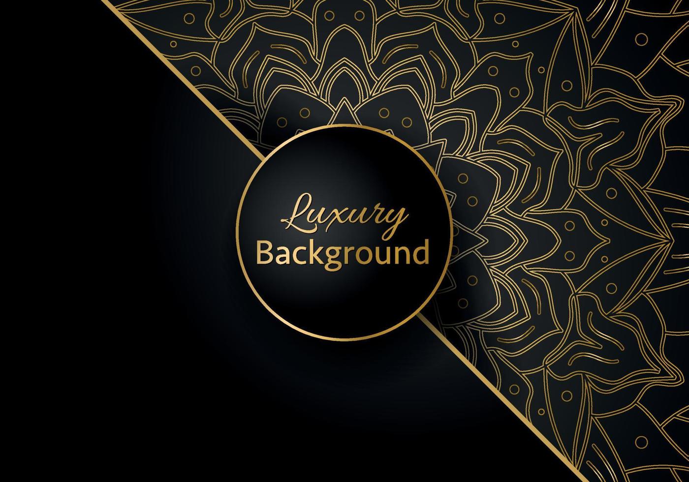 Luxury vector mandala background design with golden color pattern. Vector ornamental mandala design.