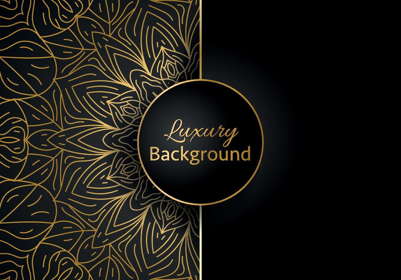Luxury vector mandala background design with golden color pattern. Vector ornamental mandala design.