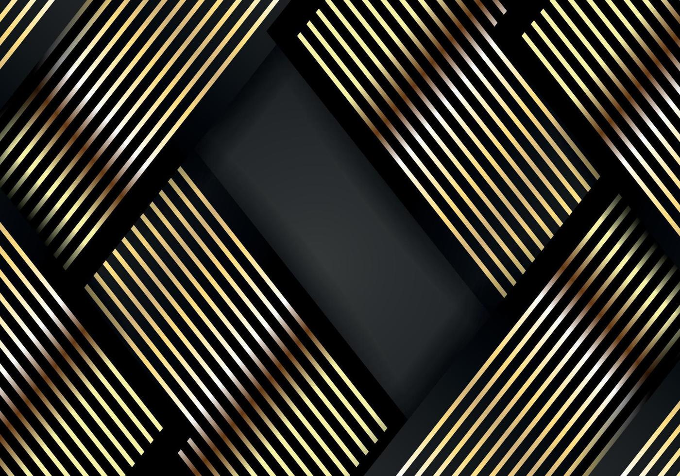 Abstract shape dark and golden glittering lines color luxury background. elegant modern background. vector