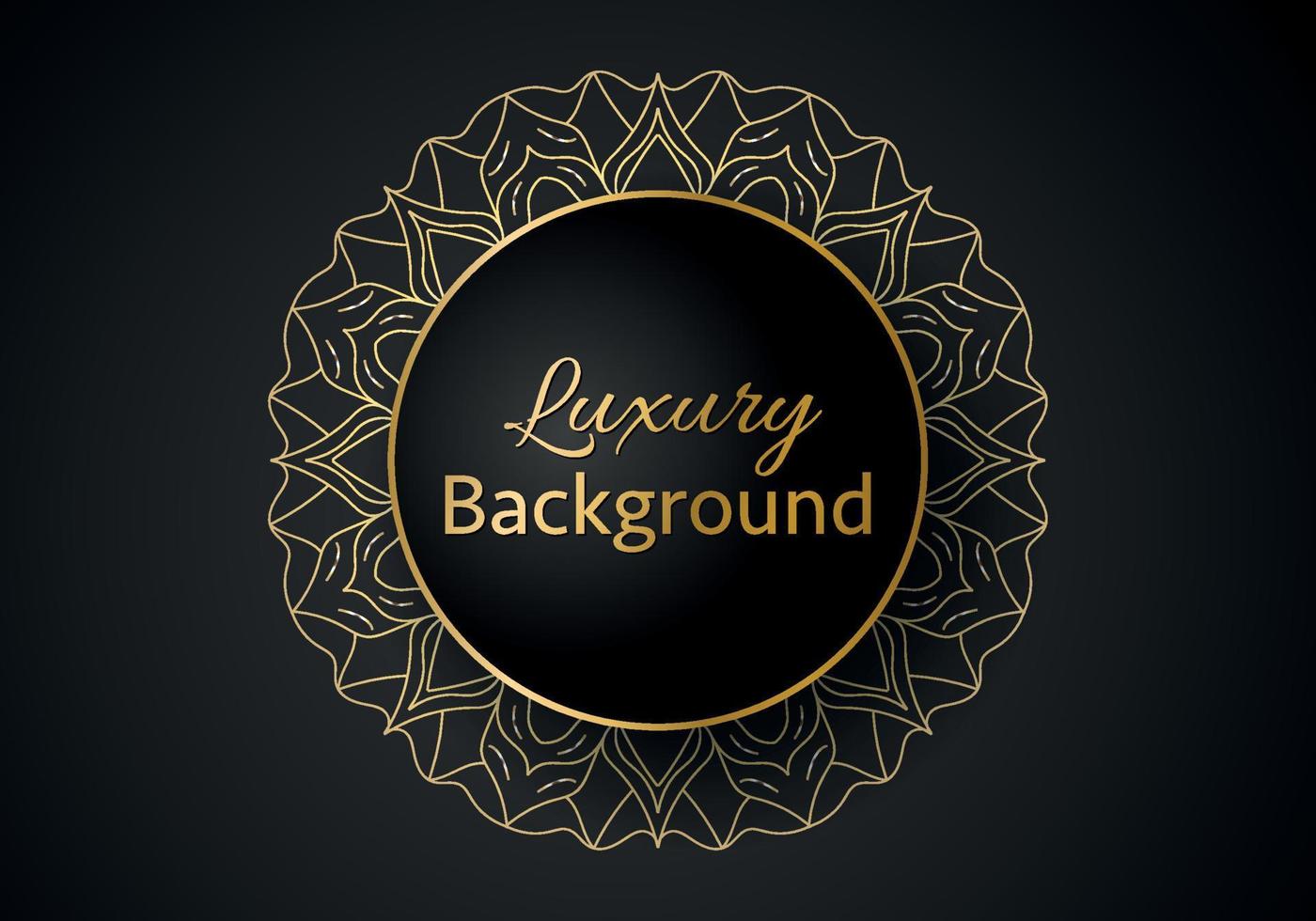 Luxury vector mandala background design with golden color pattern. Vector ornamental mandala design.