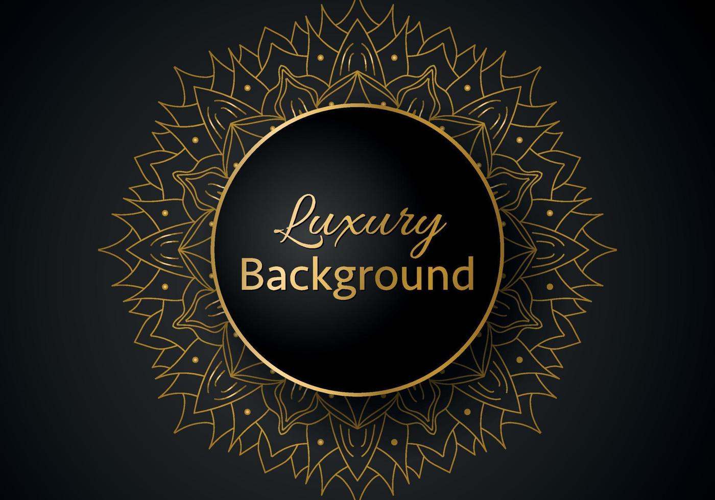 Luxury vector mandala background design with golden color pattern. Vector ornamental mandala design.