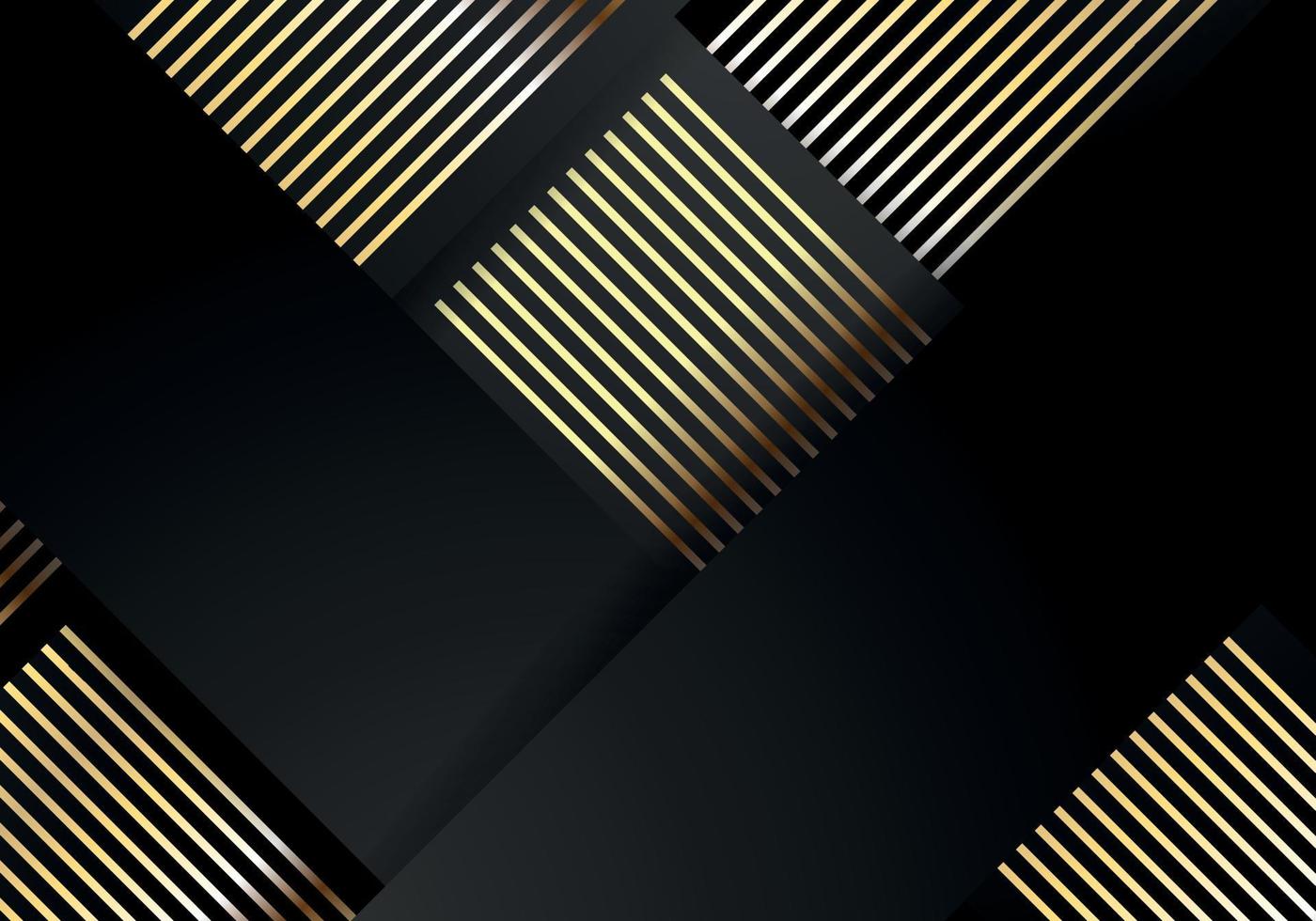 Abstract shape dark and golden glittering lines color luxury background. elegant modern background. vector