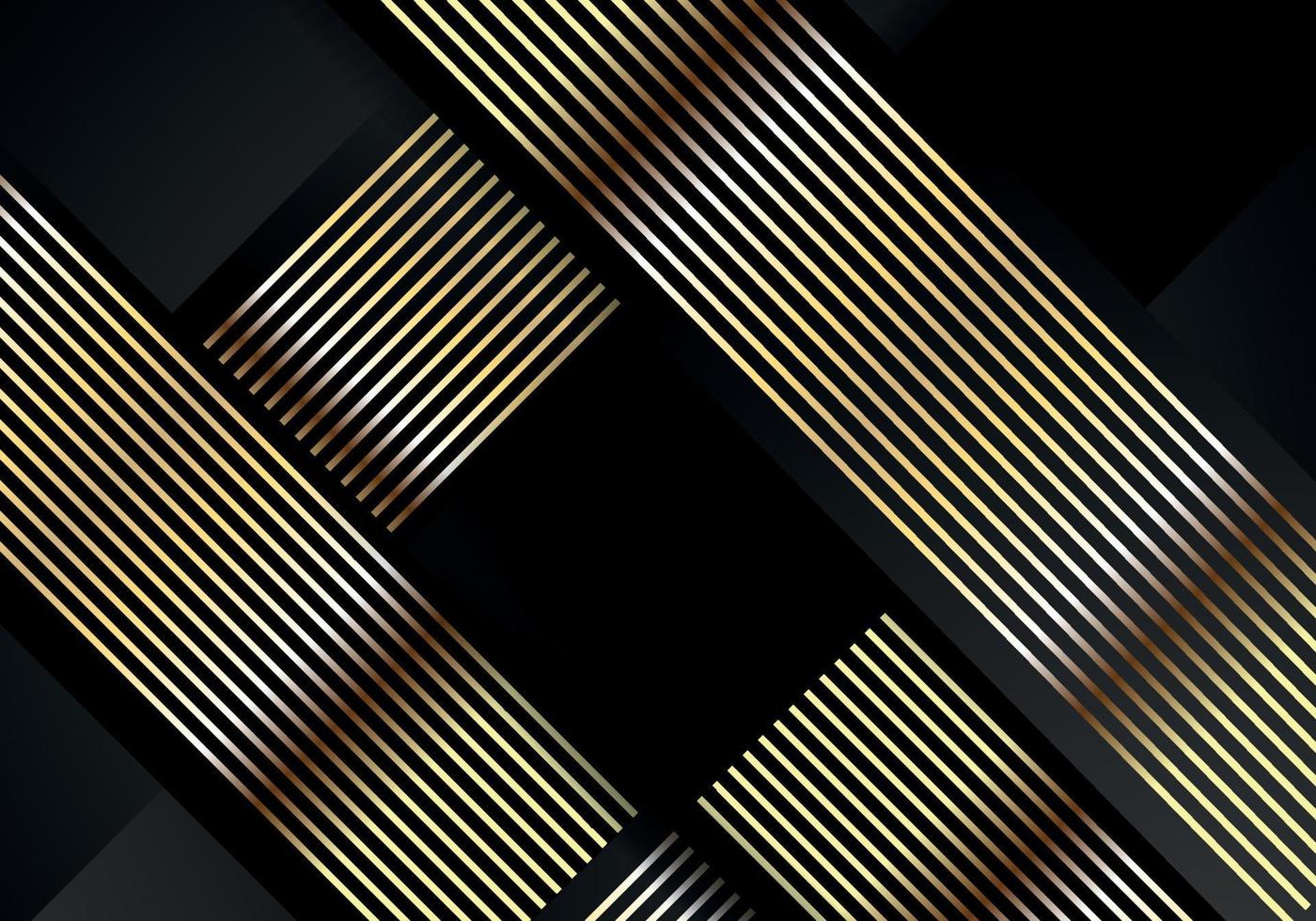 Abstract shape dark and golden glittering lines color luxury background. elegant modern background. vector