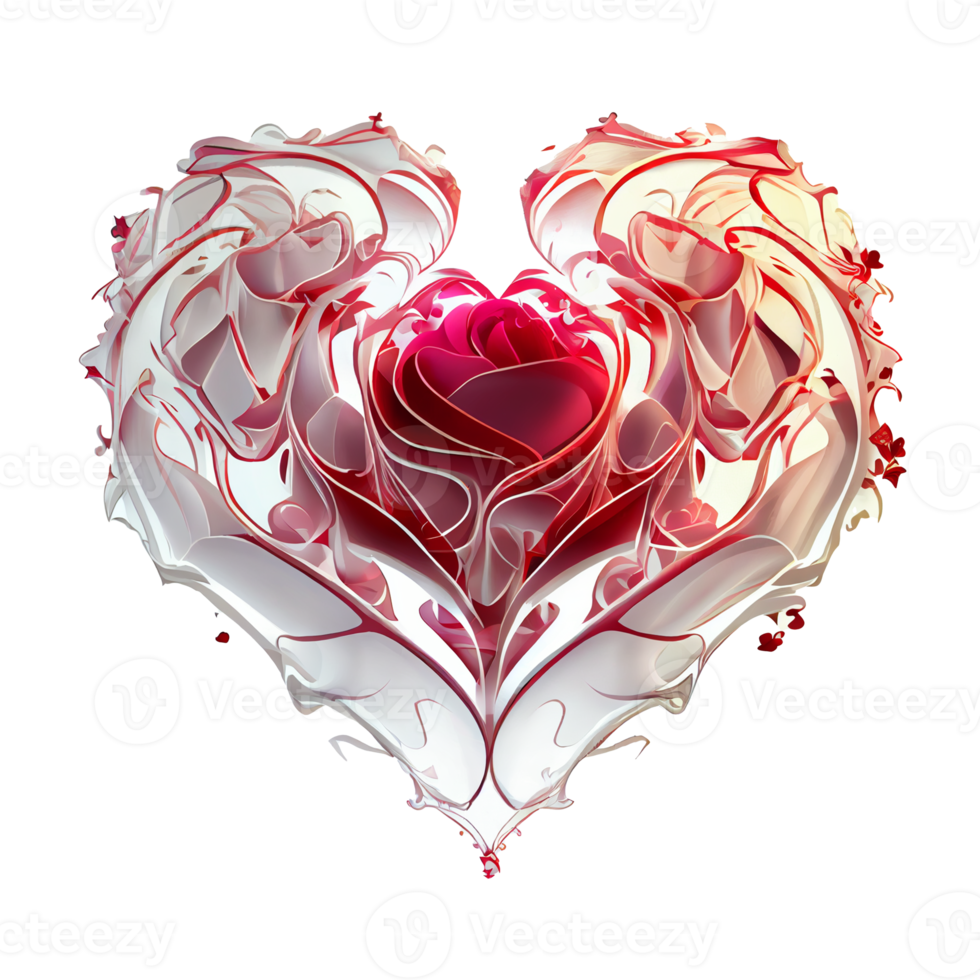 rose heart fantasy . AI Generated png