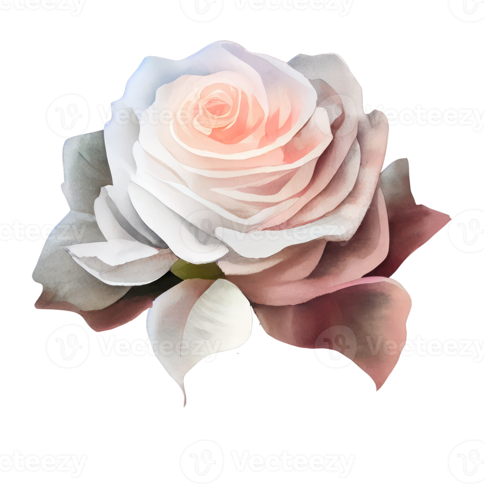 watercolor roses . AI Generated png