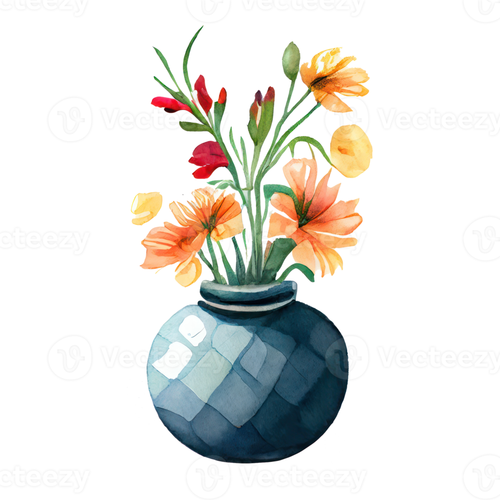 bloemen in een vaas . ai gegenereerd png