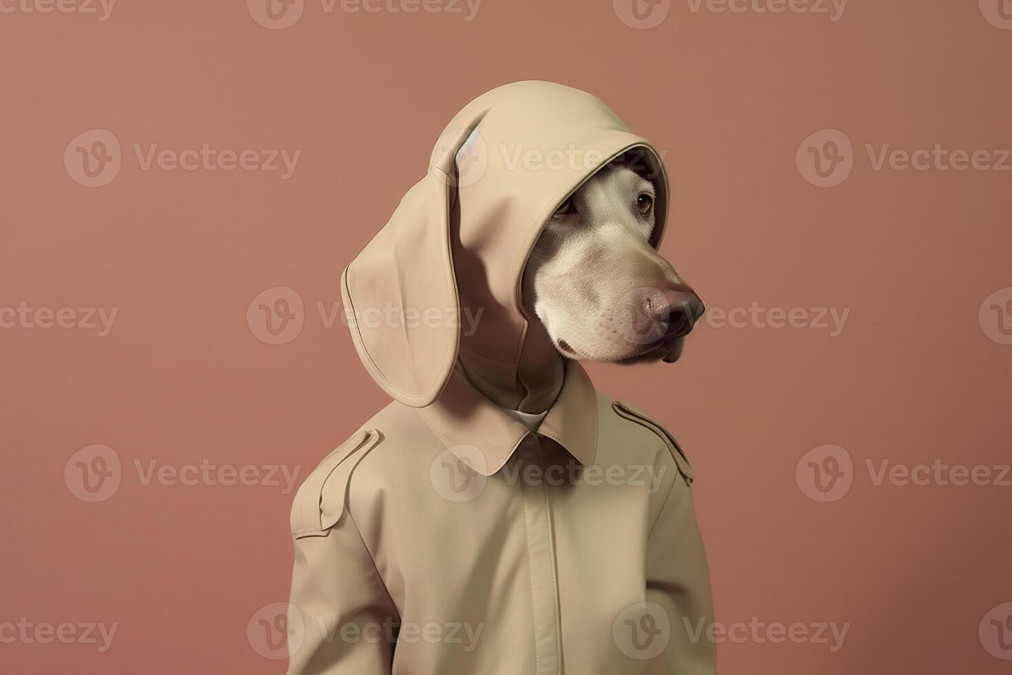 Weimaraner dog in futuristic style photo