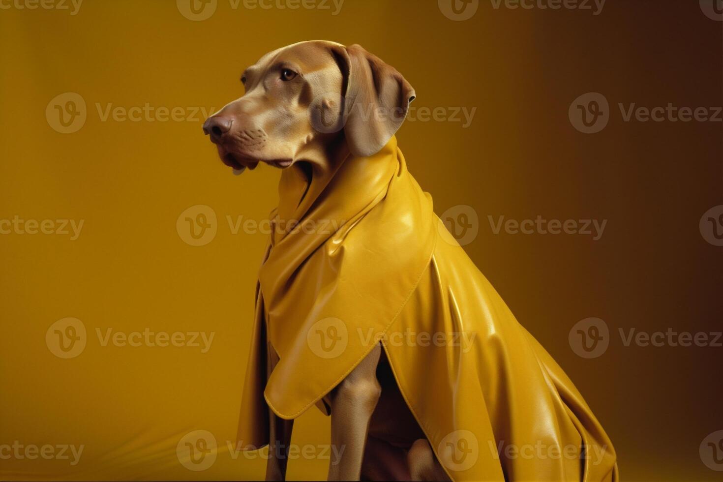 Weimaraner dog in futuristic style photo