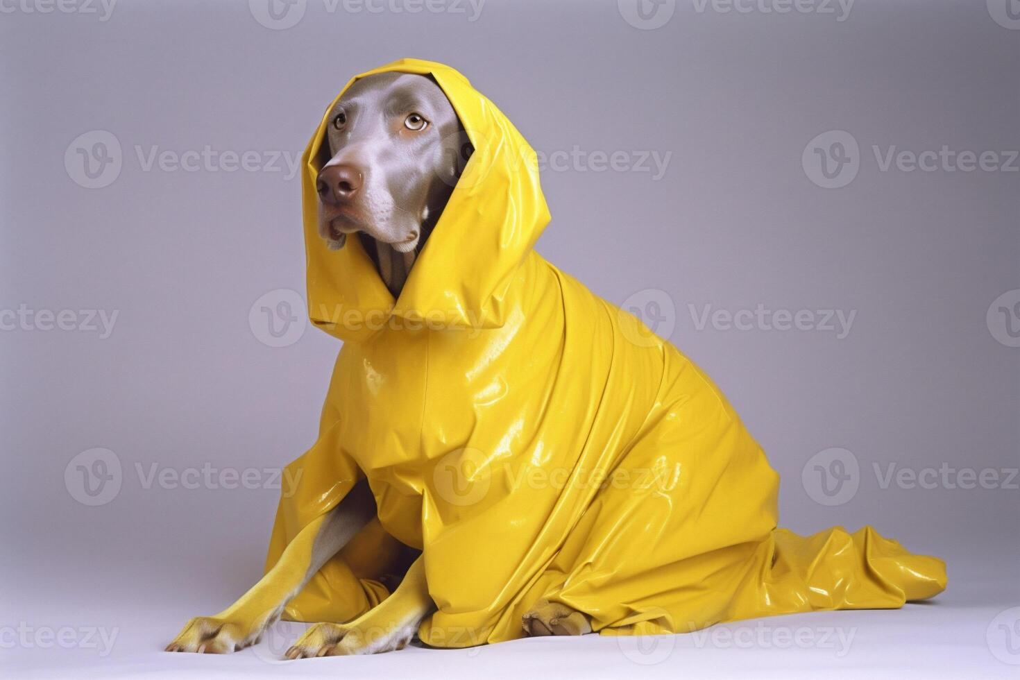 Weimaraner dog in futuristic style photo