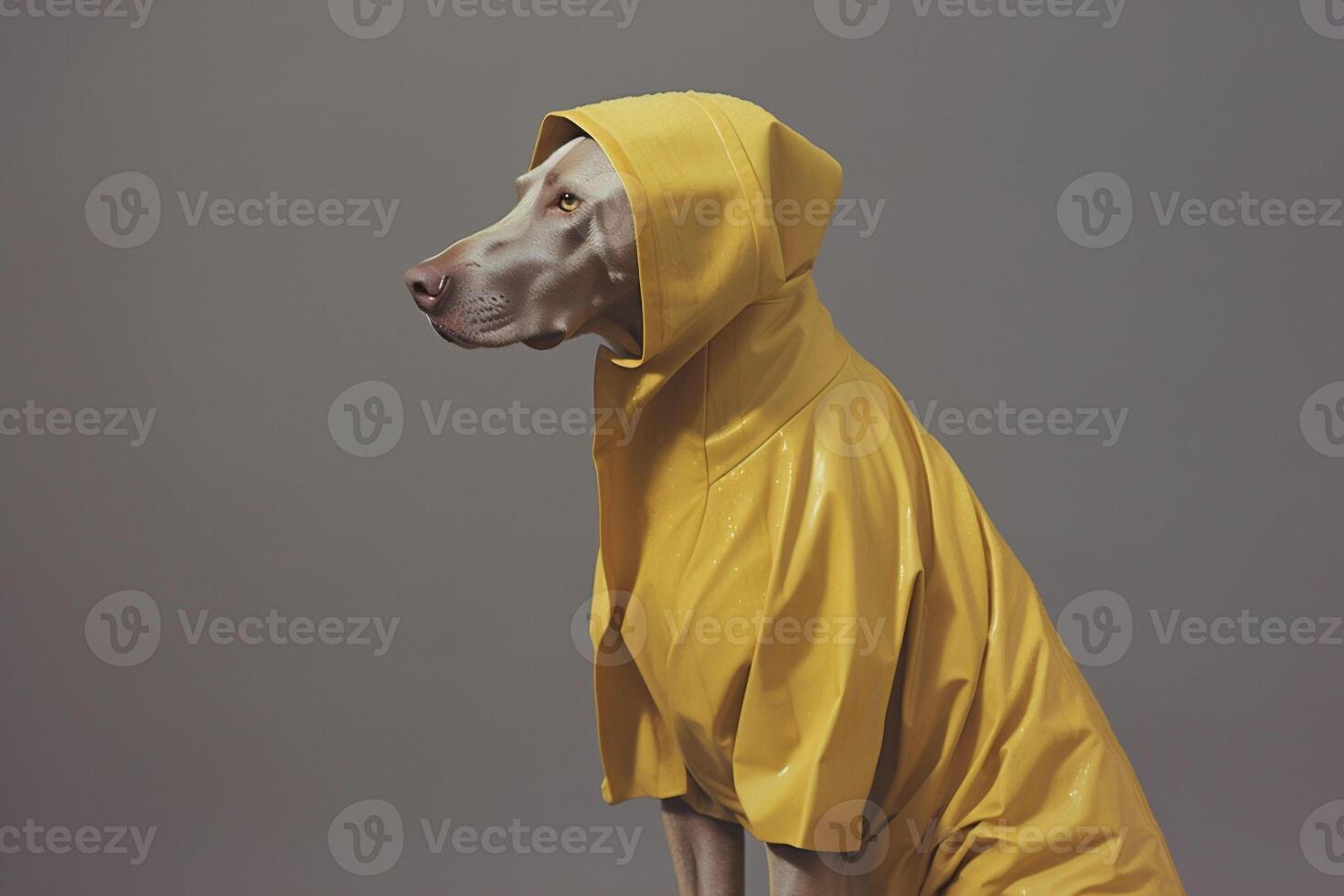 Weimaraner dog in futuristic style photo