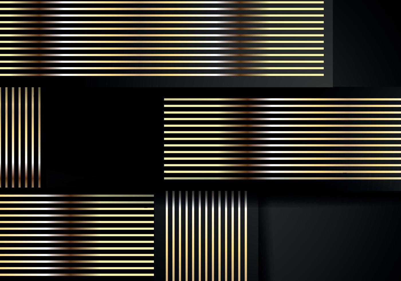 Abstract shape dark and golden glittering lines color luxury background. elegant modern background. vector
