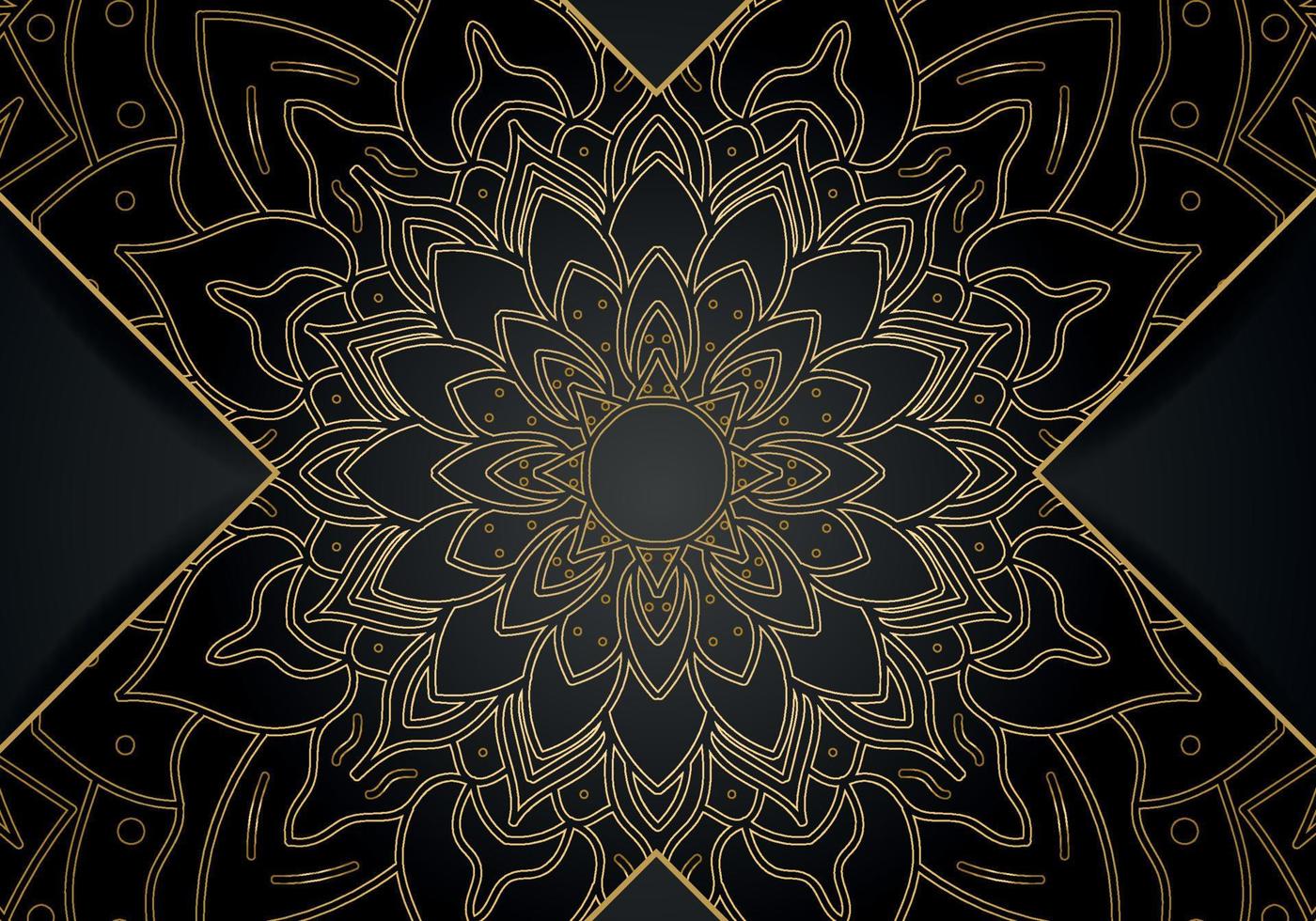 Luxury vector mandala background design with golden color pattern. Vector ornamental mandala design.