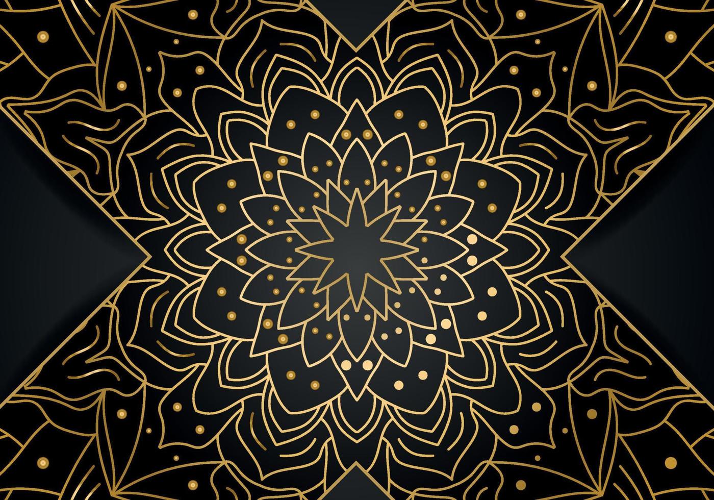 Luxury vector mandala background design with golden color pattern. Vector ornamental mandala design.