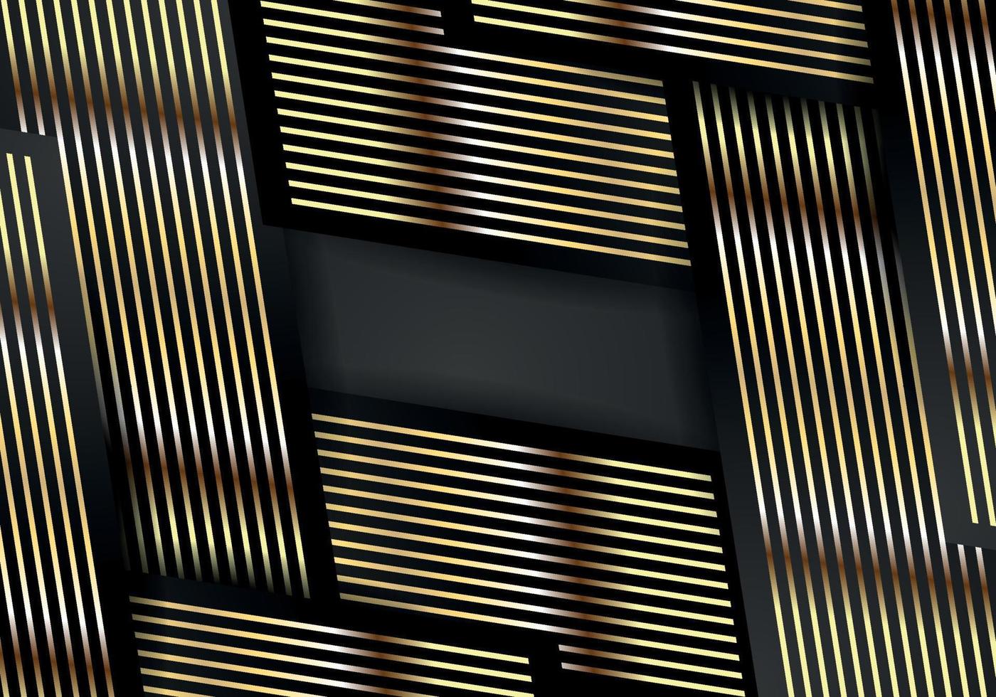 Abstract shape dark and golden glittering lines color luxury background. elegant modern background. vector