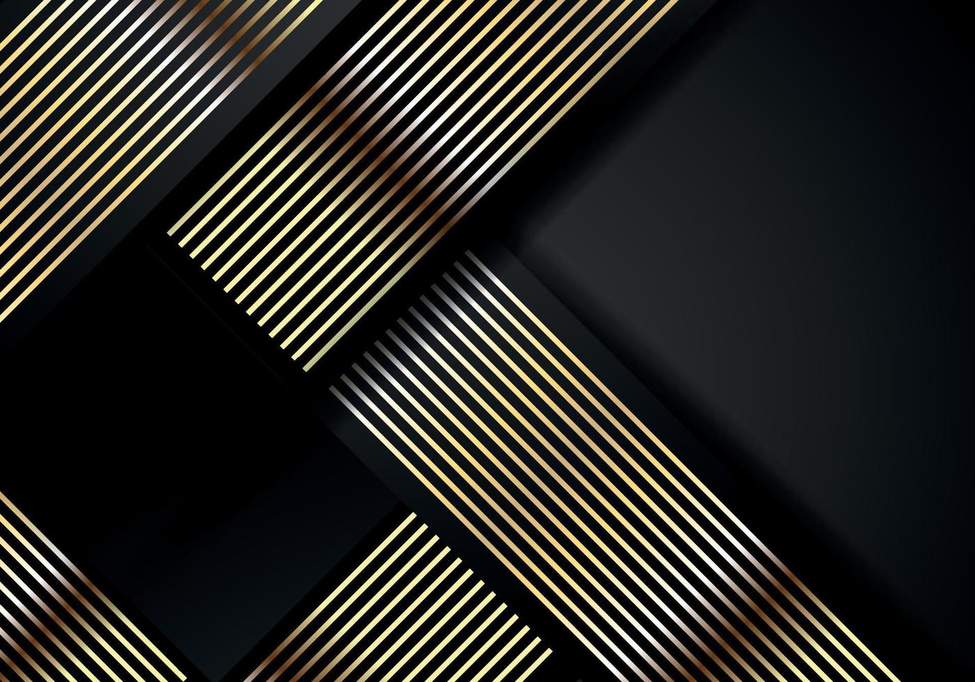 Abstract shape dark and golden glittering lines color luxury background. elegant modern background. vector