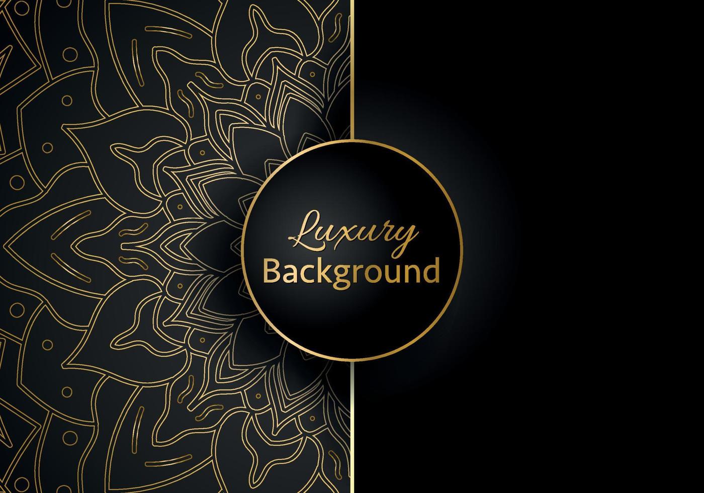 Luxury vector mandala background design with golden color pattern. Vector ornamental mandala design.