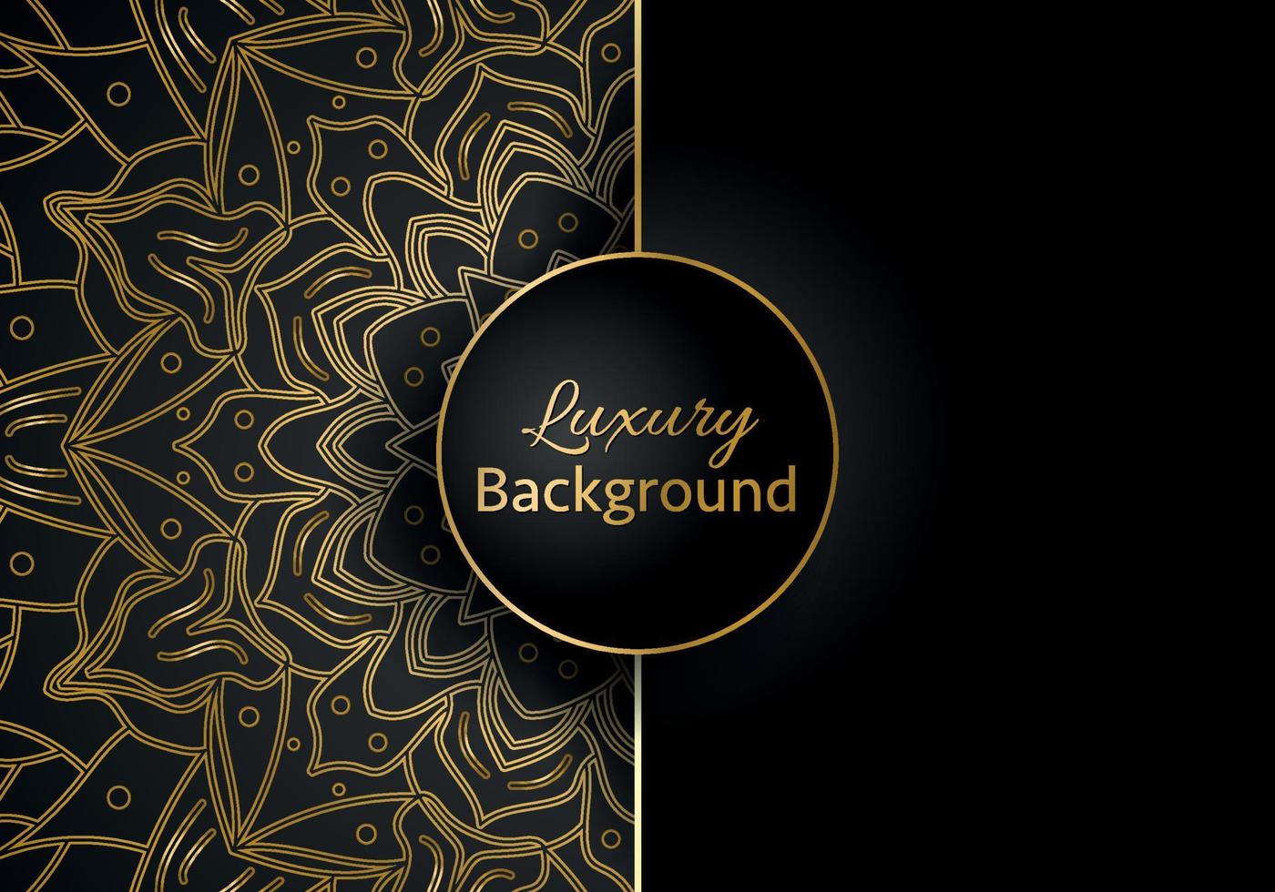 Luxury vector mandala background design with golden color pattern. Vector ornamental mandala design.
