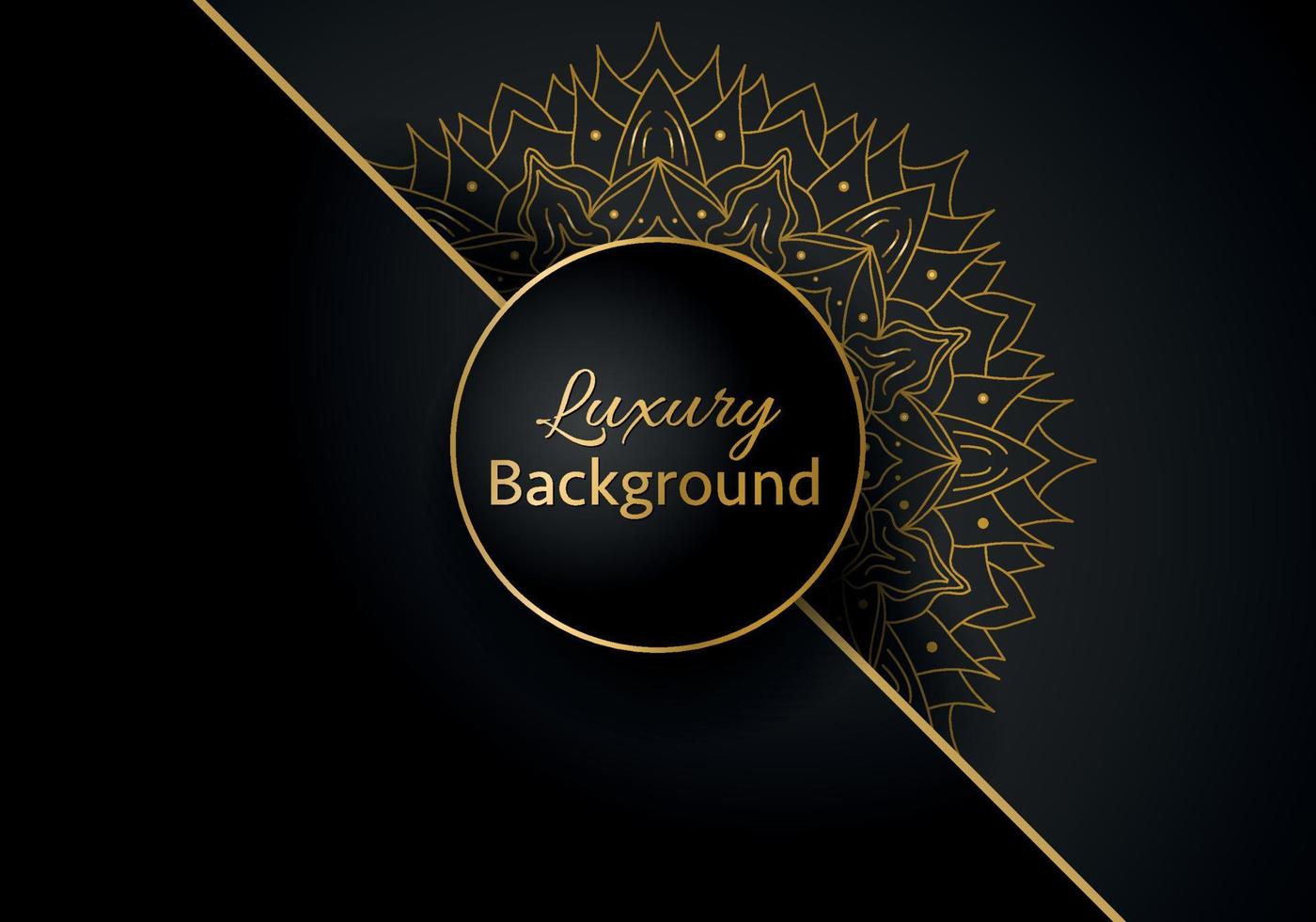 Luxury vector mandala background design with golden color pattern. Vector ornamental mandala design.