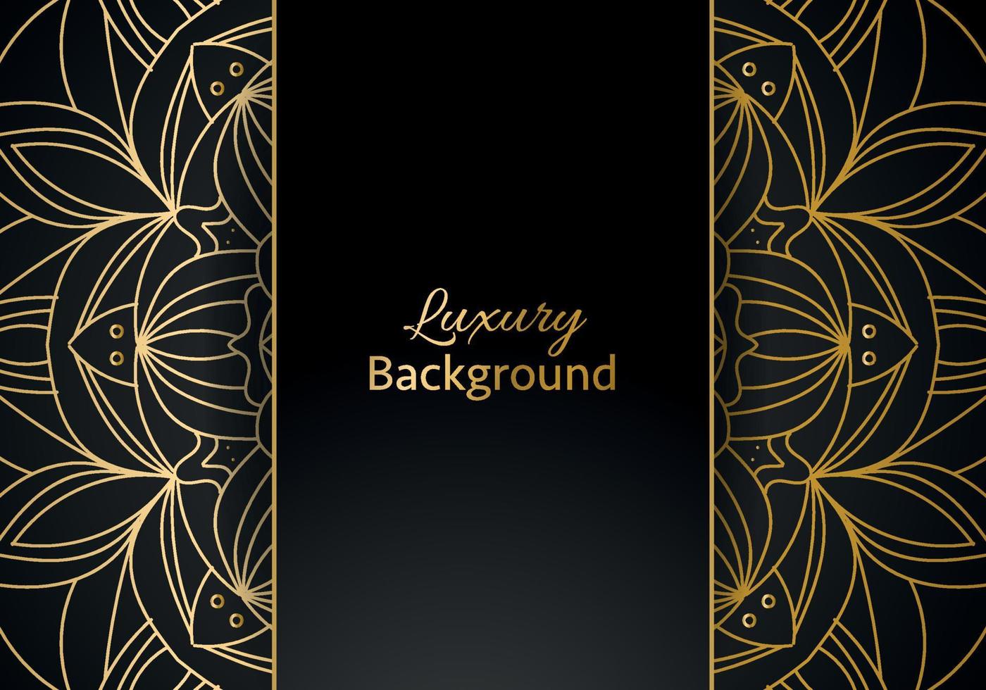 Luxury vector mandala background design with golden color pattern. Vector ornamental mandala design.